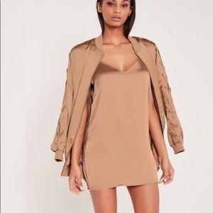 Missguided x Carli Bybel Silk Dress + Jacket